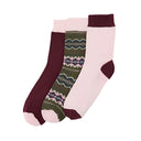 Barbour Ladies Helen Fairisle Sock Gift Set - Olive