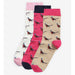 Barbour Ladies Pheasant Sock Gift Set - Pink Dahlia