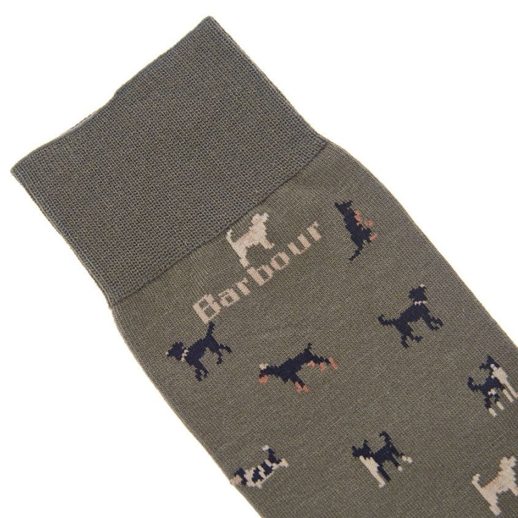 Barbour Mavin Sock - Mid Olive Dog