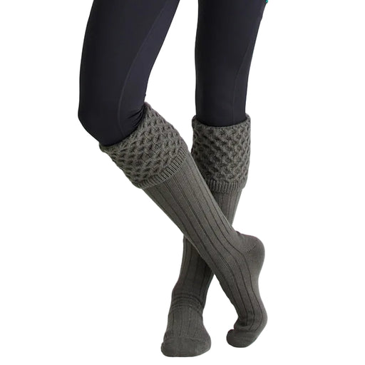 Ridgeline Double Cuff Welly Socks - Moss
