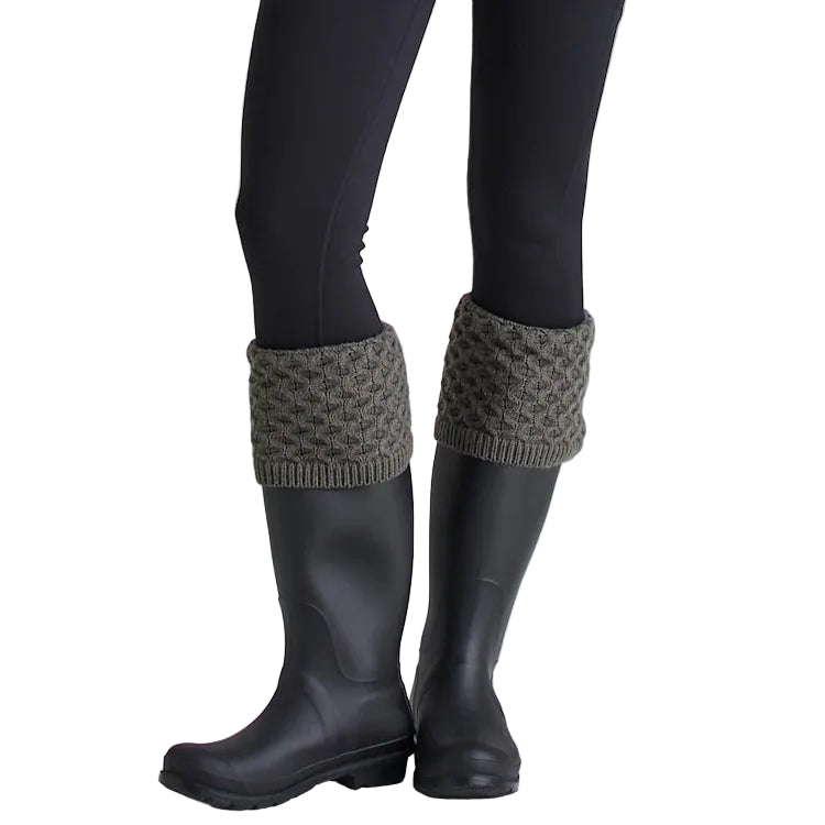 Ridgeline Double Cuff Welly Socks - Moss
