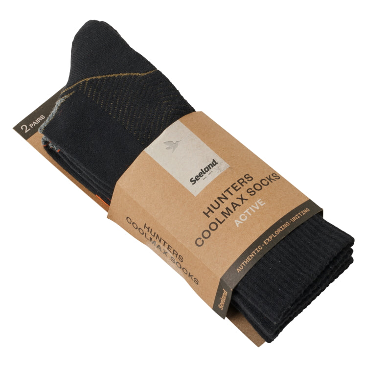 Seeland Field Coolmax Socks – 2Pack - Black/Dark Grey