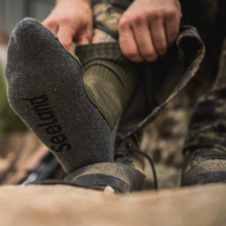 Seeland Field Socks - 3Pack - Pine Green/Dark Grey