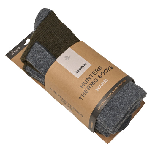 Seeland Field Thermo Socks - 2Pack - Pine Green Melange/Grey Melange