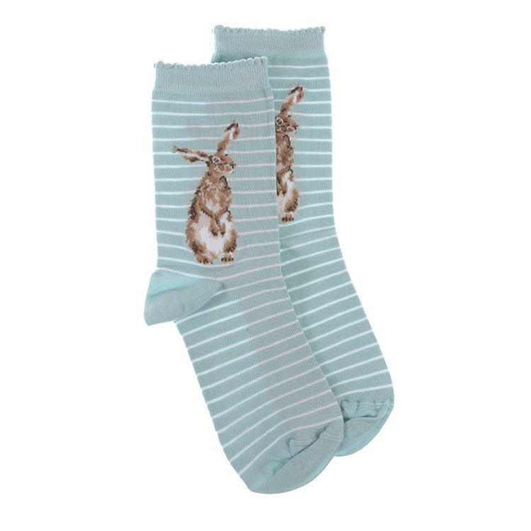 Wrendale Designs Ladies Socks - Hare and the Bee