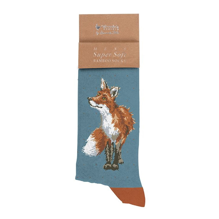 Wrendale Designs Mens Socks - Bright Eyed and Bushy Tailed Fox