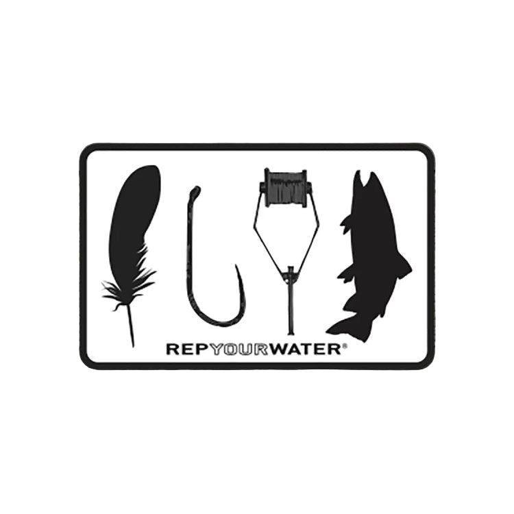 Rep Your Water Sticker - Fly Tyer
