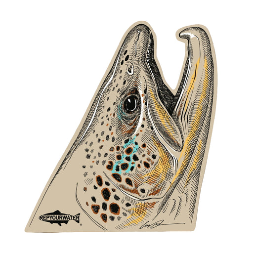 Rep Your Water Sticker - Rising Brown