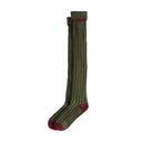 Barbour Contrast Gun Stockings - Olive/Cranberry