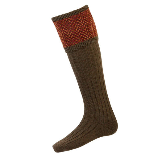 House of Cheviot Herringbone Stockings - Bracken