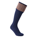 House of Cheviot Herringbone Stockings - Navy