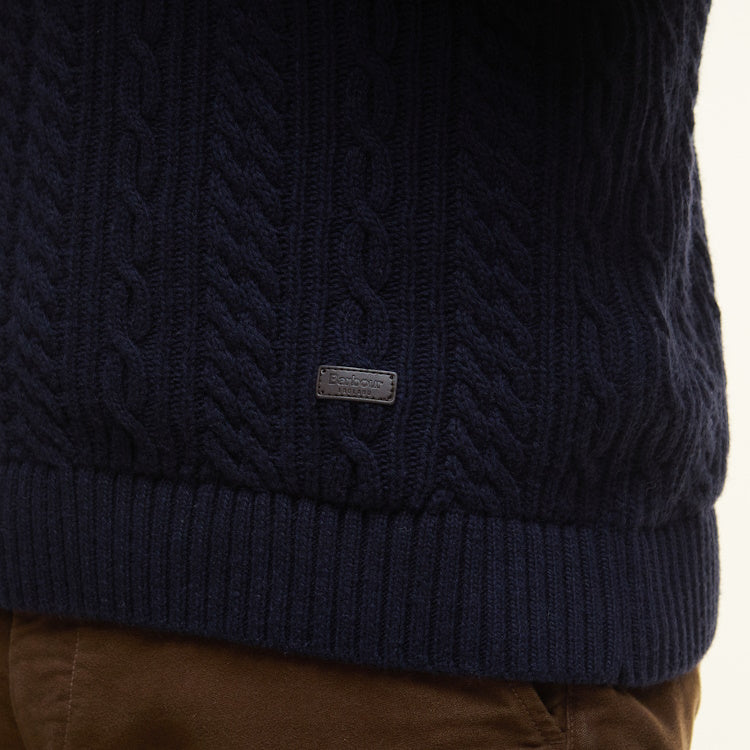 Barbour Lowfen Cable Crew - Navy