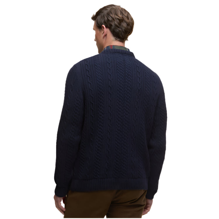 Barbour Lowfen Cable Crew - Navy