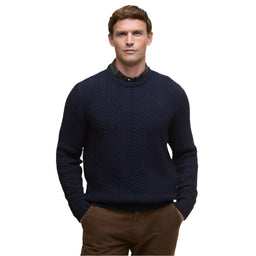 Barbour Lowfen Cable Crew - Navy