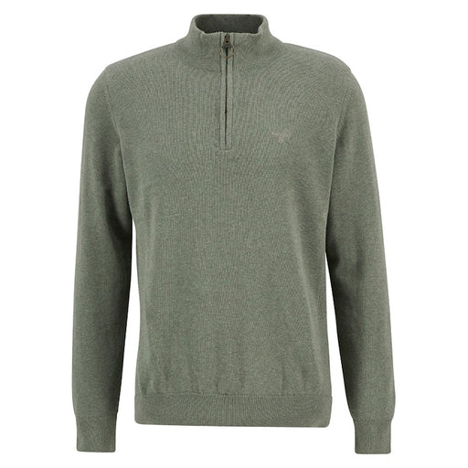 Barbour Cotton Half Zip Sweater - Thyme