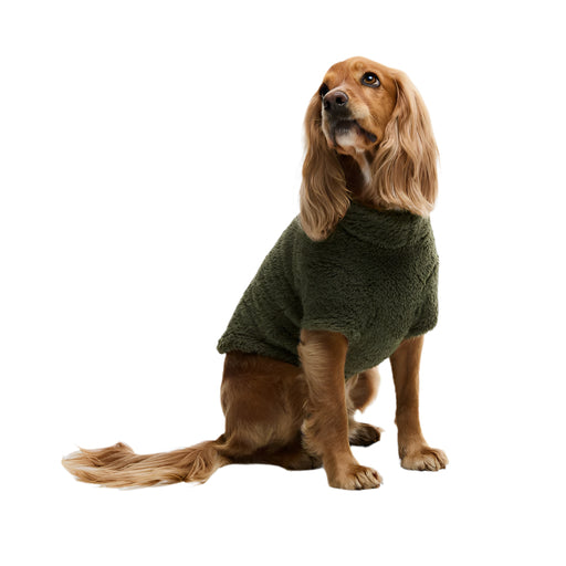 Barbour Brindle Fleece Dog Jumper - Olive
