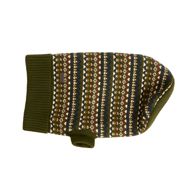 Barbour Marlow Fairisle Dog Jumper - Olive