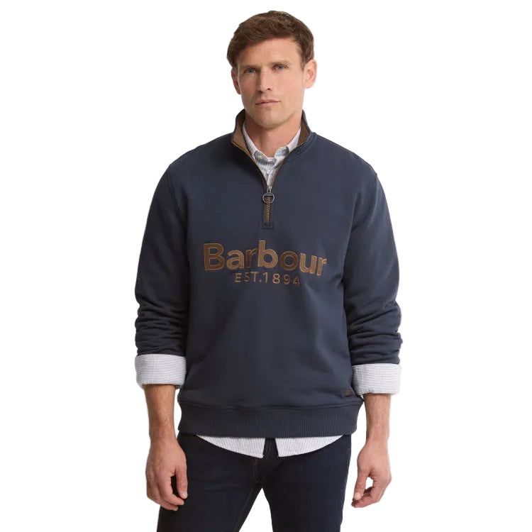 Barbour Fosse Half Zip Sweater - Navy
