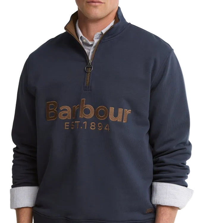 Barbour Fosse Half Zip Sweater - Navy