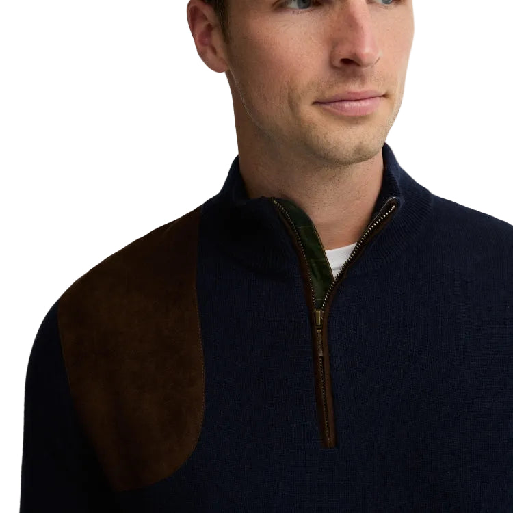 Barbour Whitworth Half Zip Sweater - Dark Navy
