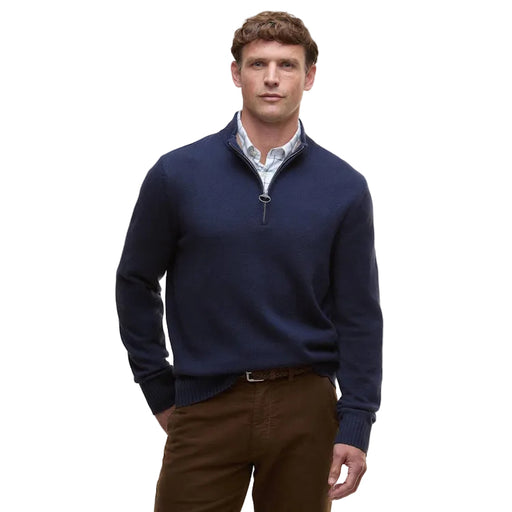 Barbour Kelson Quarter Zip Knitted Jumper - Navy