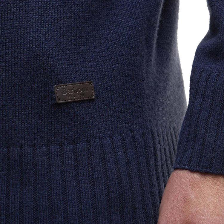 Barbour Kelson Quarter Zip Knitted Jumper - Navy