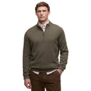 Barbour Kelson Quarter Zip Knitted Jumper - Olive