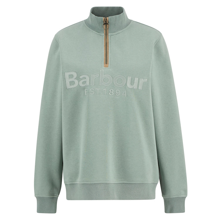 Barbour Ladies Cynthia Half Zip Sweatshirt - Blue Sage