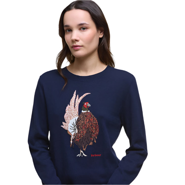 Barbour Ladies Homeswood Knitted Jumper - Navy