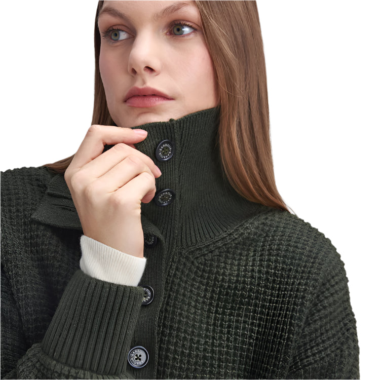 Barbour Ladies Woodside Knitted Jumper - Olive