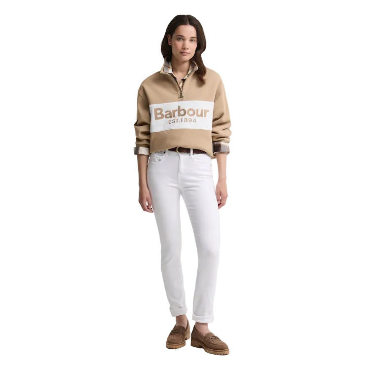 Barbour Ladies Zaria Half Zip Sweatshirt - Warm Trench
