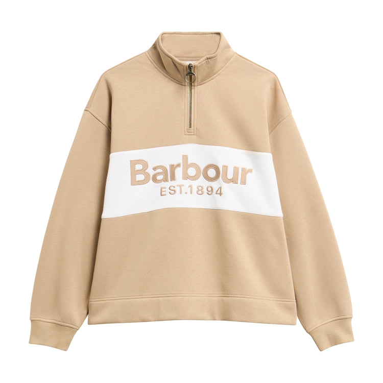 Barbour Ladies Zaria Half Zip Sweatshirt - Warm Trench
