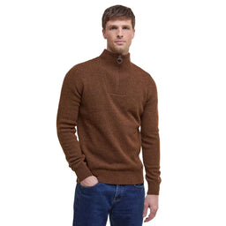 Barbour Nelson Essential Half Zip Sweater - Dark Sand