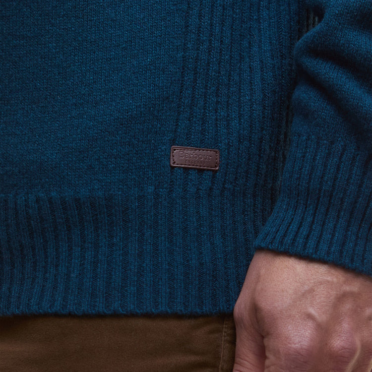 Barbour Nelson Essential Half Zip Sweater - Mallard Green