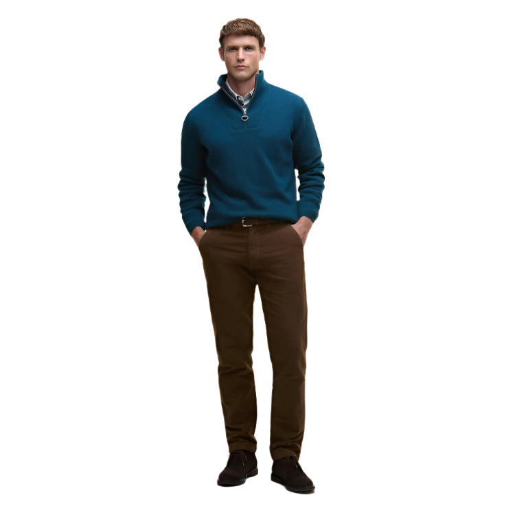 Barbour Nelson Essential Half Zip Sweater - Mallard Green