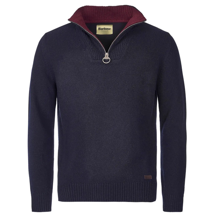 Barbour Nelson Essential Half Zip Sweater - Navy