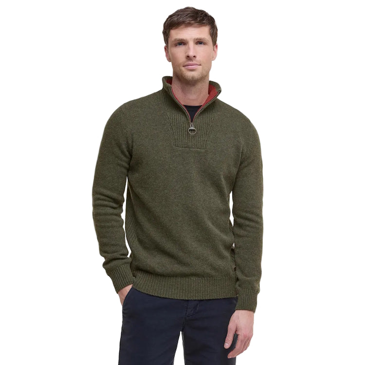 Barbour Nelson Essential Half Zip Sweater - Seaweed