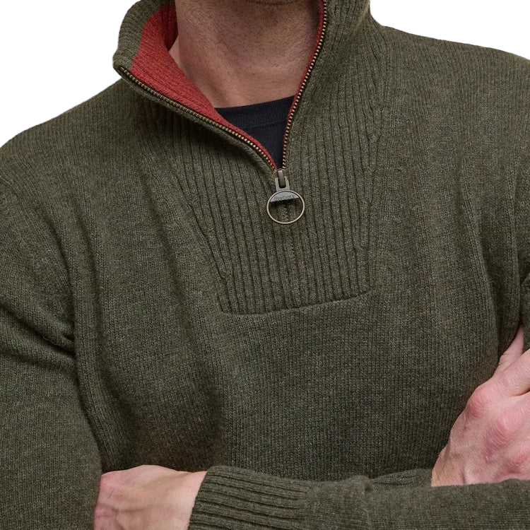Barbour Nelson Essential Half Zip Sweater - Seaweed