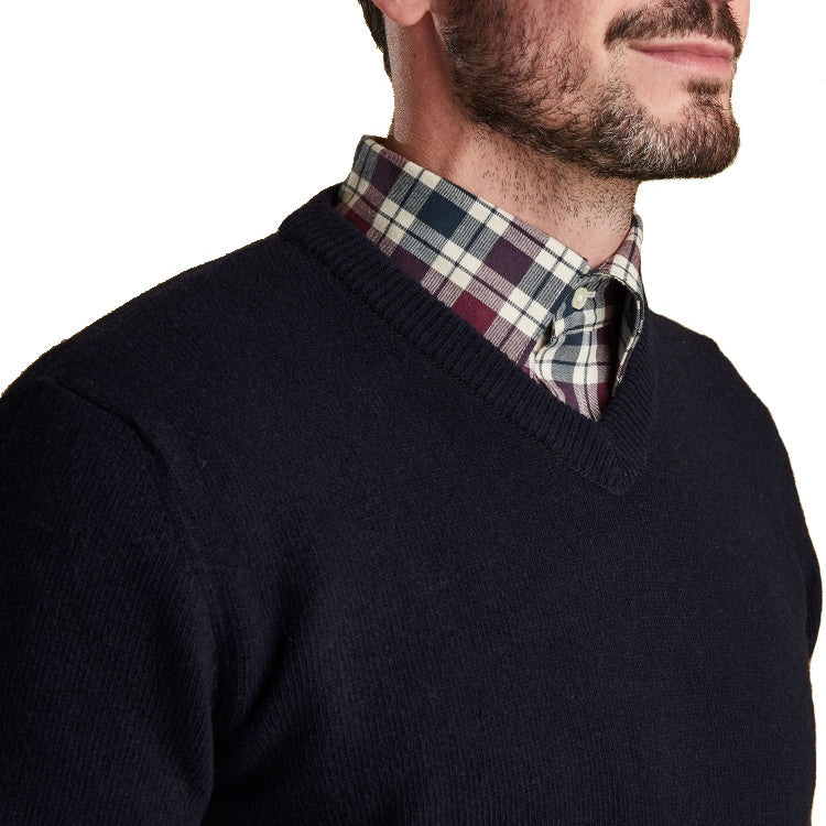 Barbour Nelson Essential V Neck Sweater - Navy