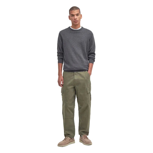 Barbour Pima Cotton Crew Neck Sweater - Charcoal