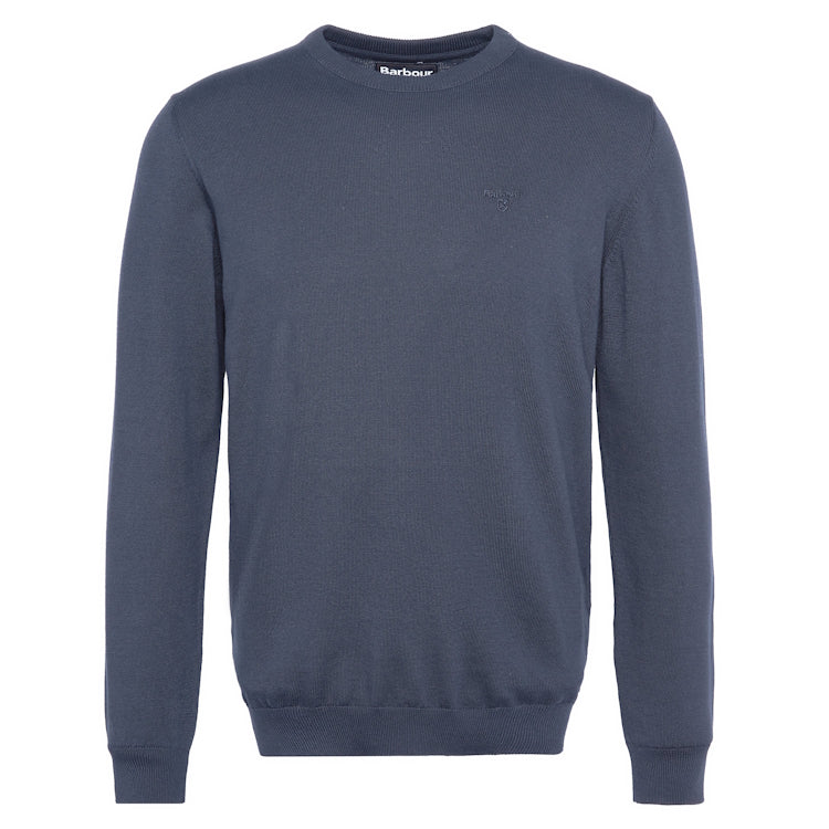 Barbour Pima Cotton Crew Neck Sweater - Navy
