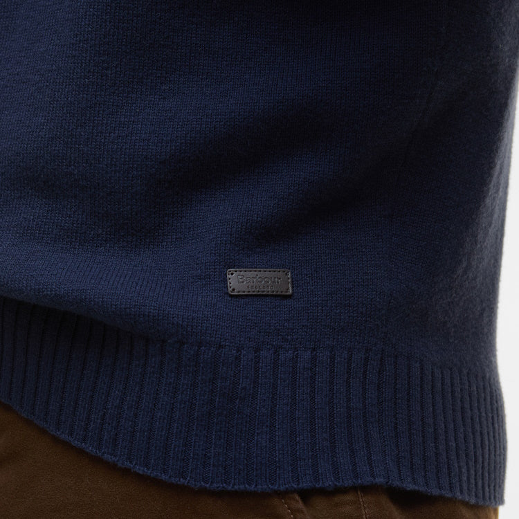Barbour Kelson V-Neck Knitted Sweater - Navy