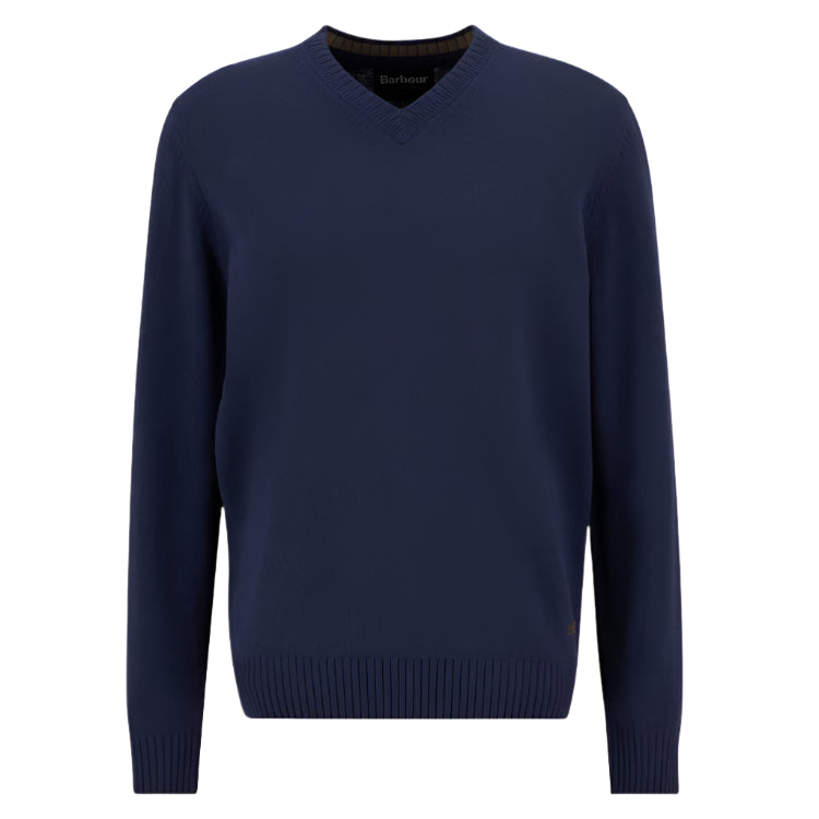 Barbour Kelson V-Neck Knitted Sweater - Navy