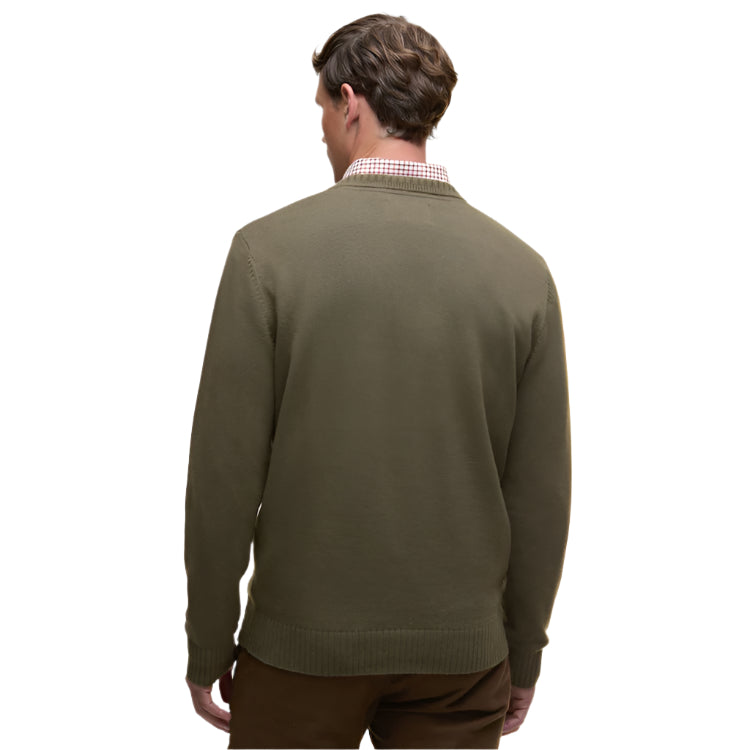 Barbour Kelson V-Neck Knitted Sweater - Olive