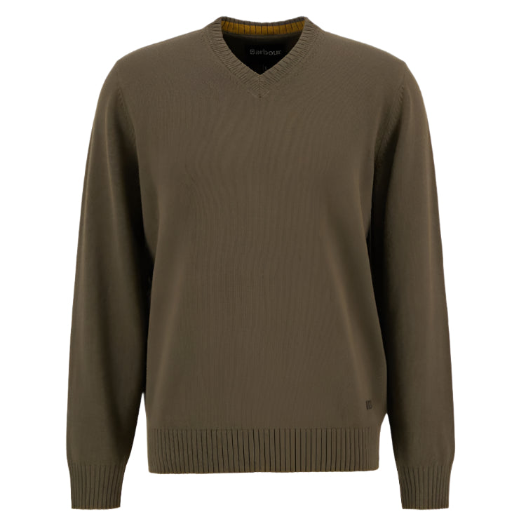 Barbour Kelson V-Neck Knitted Sweater - Olive