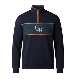 Gunner and Hound Unisex Tweed 1/4 Zip Sweater - Navy