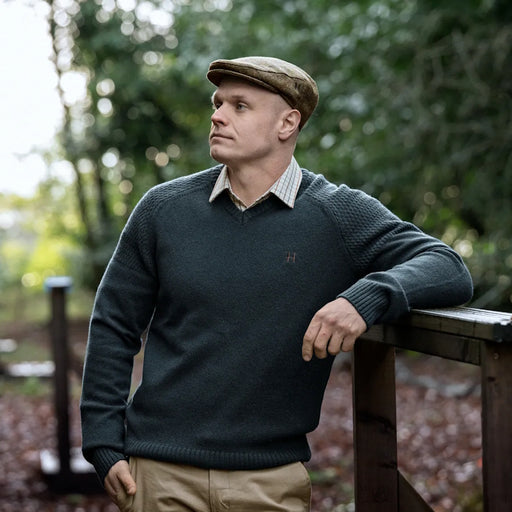 Harkila Vincent Merino V Neck Pullover - Dark Navy