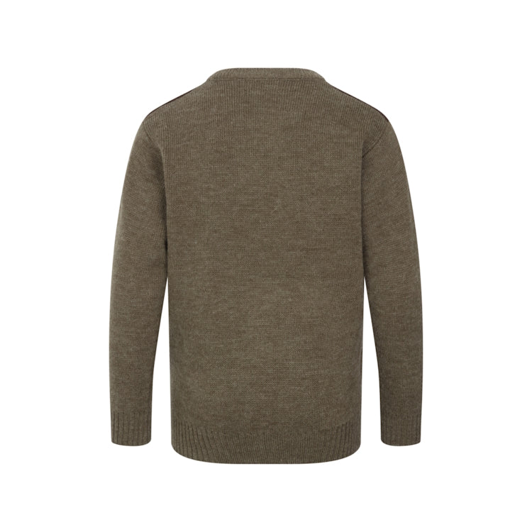 Hoggs of Fife Junior Melrose II Hunting Pullover - Meadow Green Marl