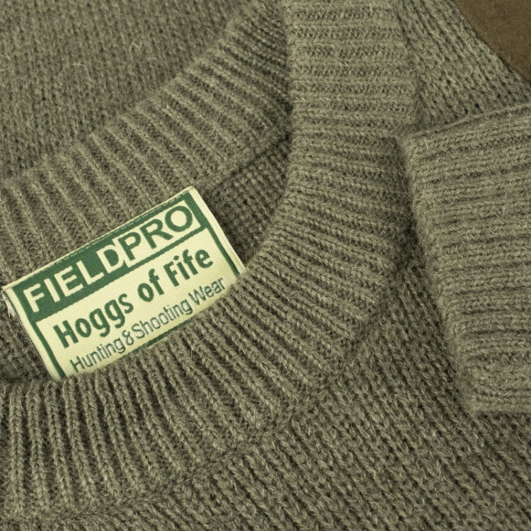 Hoggs of Fife Junior Melrose Hunting Pullover - Soft Marled Green