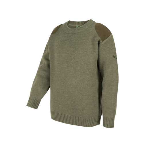 Hoggs of Fife Junior Melrose Hunting Pullover - Soft Marled Green
